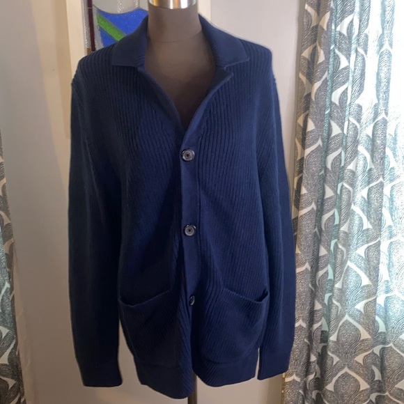 Express 100% cotton button up collared cardigan sweater - Picture 2 of 11